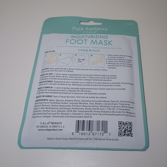 Pure Radiance foot mask ( pack of three) sunflower aloe vera - Picture 2 of 2